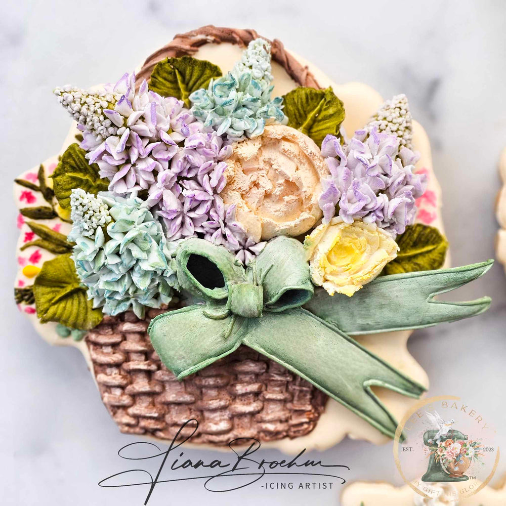 Woven Flower Basket With Bow